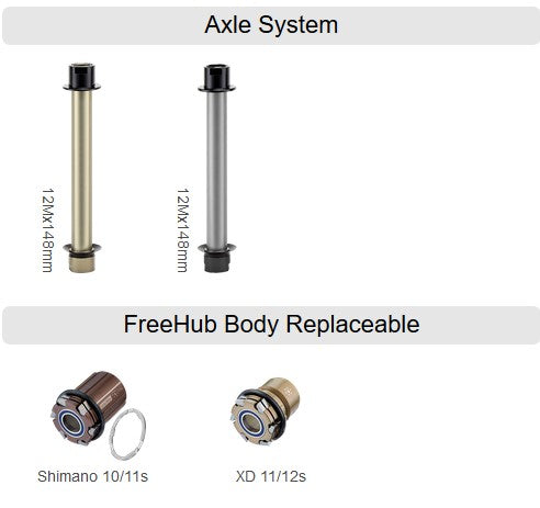 Arrow Rear Boost 6 bolt black hub