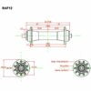 Front Road hub Black Quick Release Non Disc