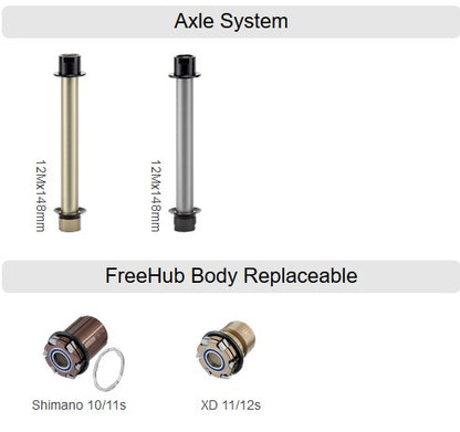 Arrow Rear Boost 6 bolt black hub