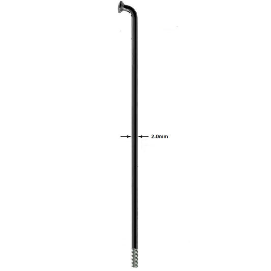 Leader Spokes Black 14G 2.0mm J-Bend  151mm- 240mm