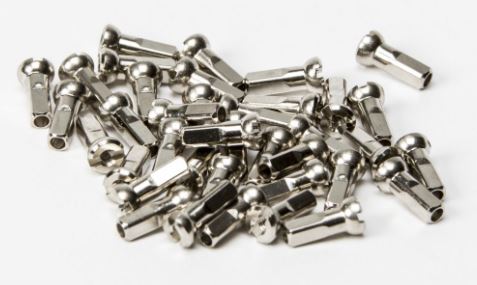 Sapim Silver Polyax 12mm Brass Nipples